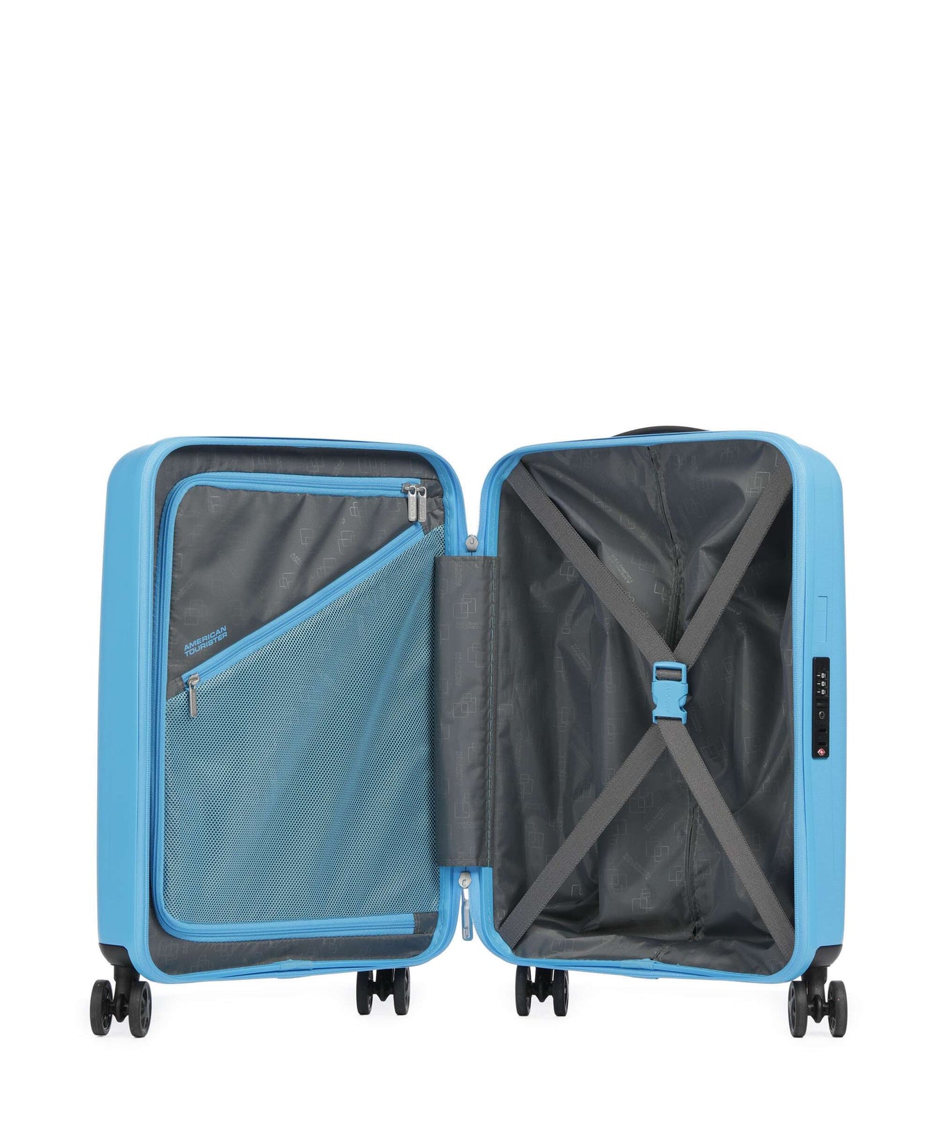American Tourister Rejoy Spinner (4 wheels) azure blue