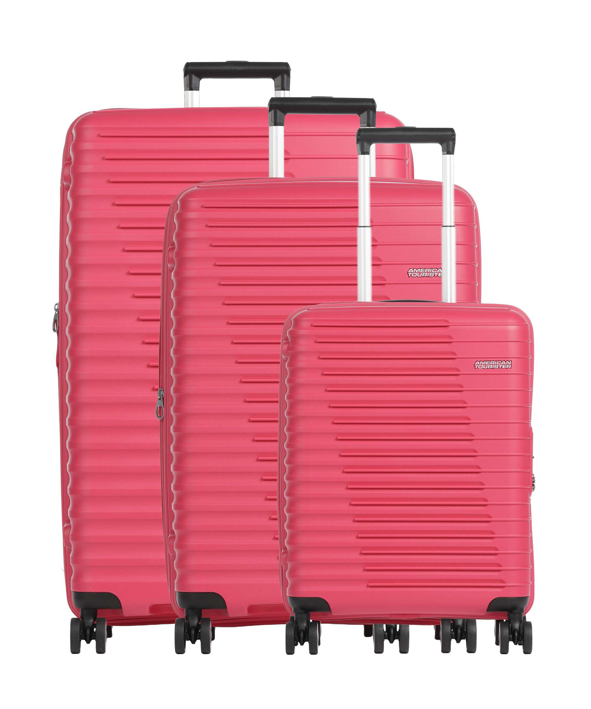American Tourister Roadrush Suitcase set (4 wheels) berry pink