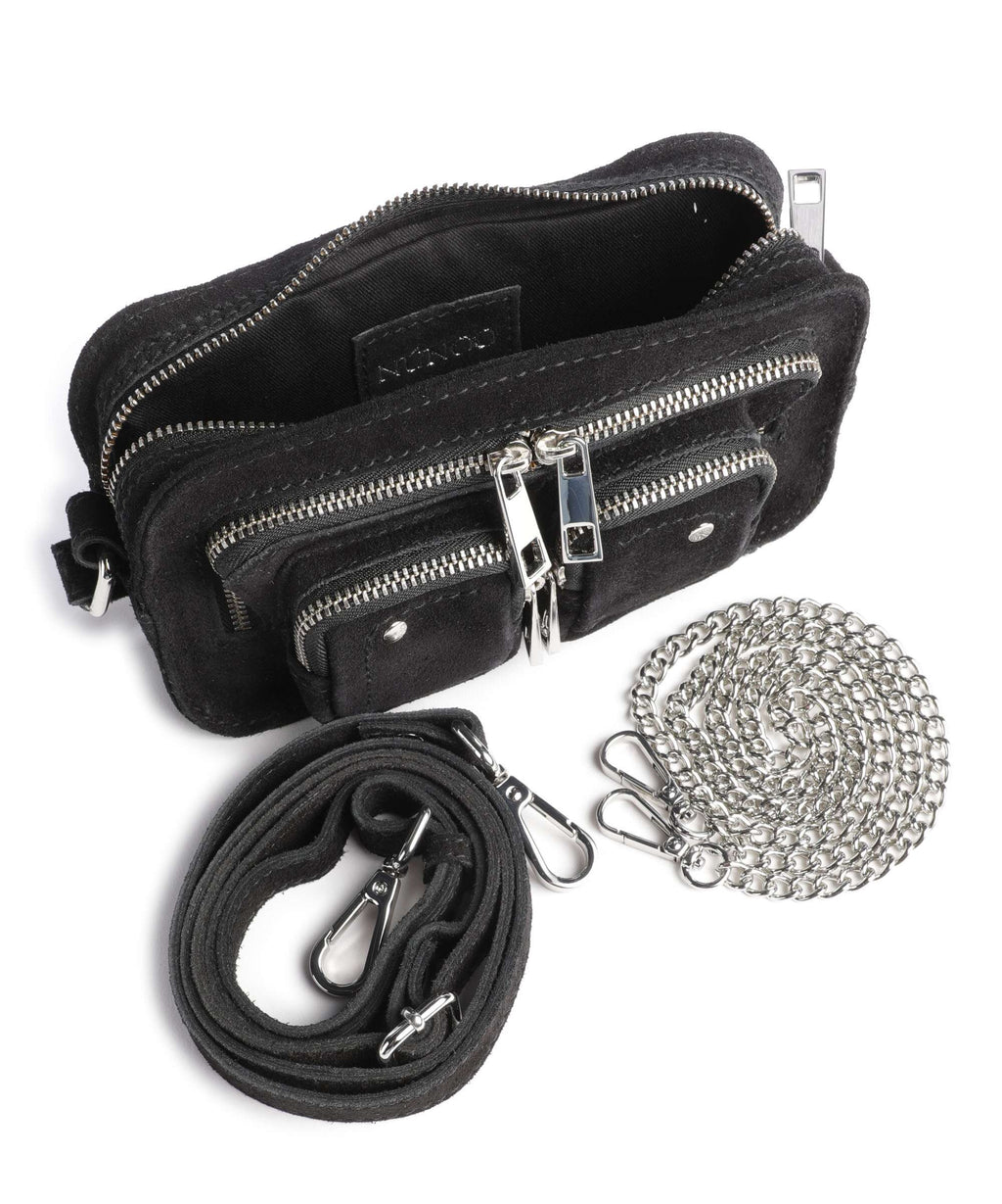 Núnoo Suede Helena Crossbody bag black