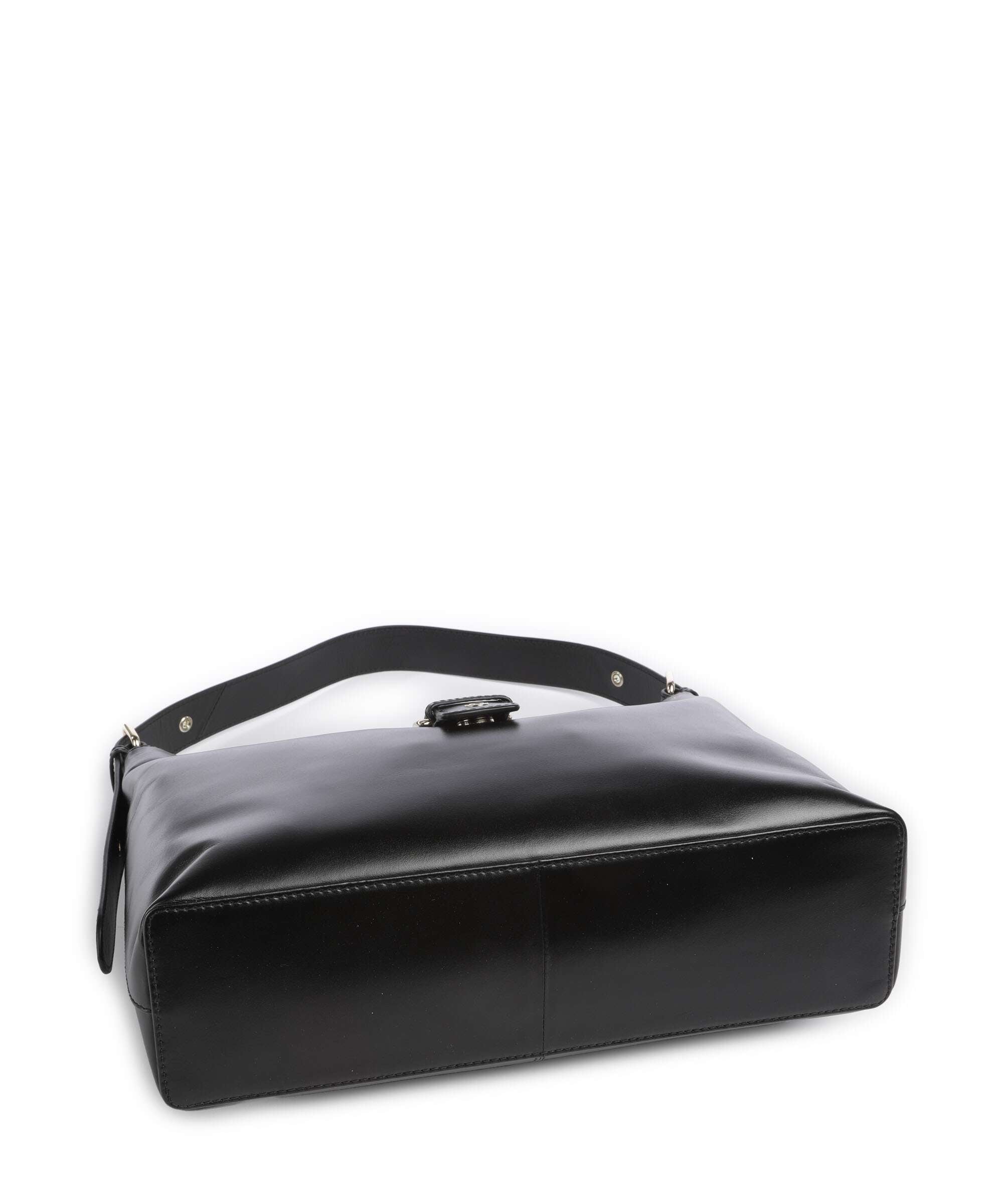 Núnoo Italian Leather Rio Buckle Hobo bag black