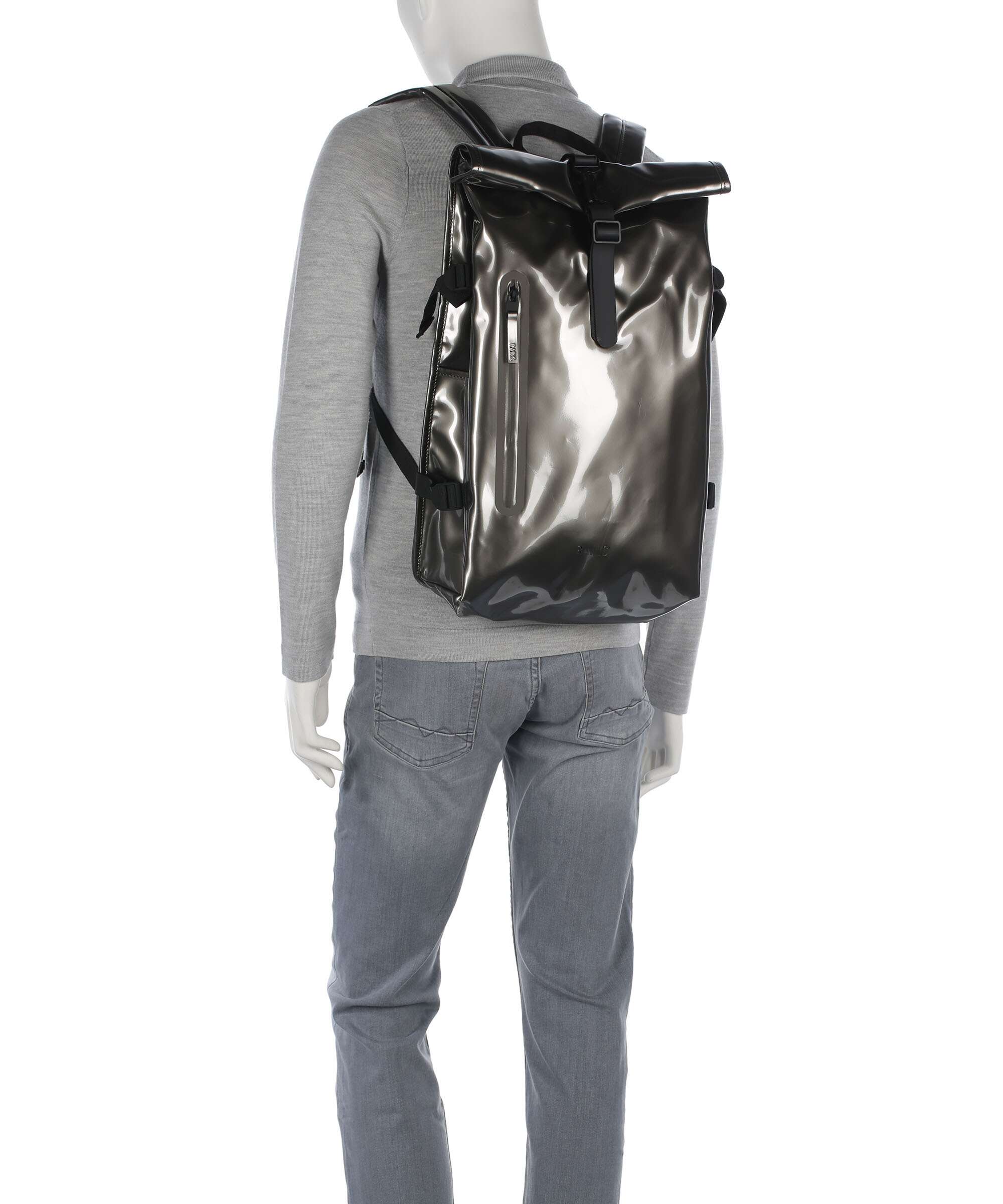 Rains Large Rolltop backpack raven