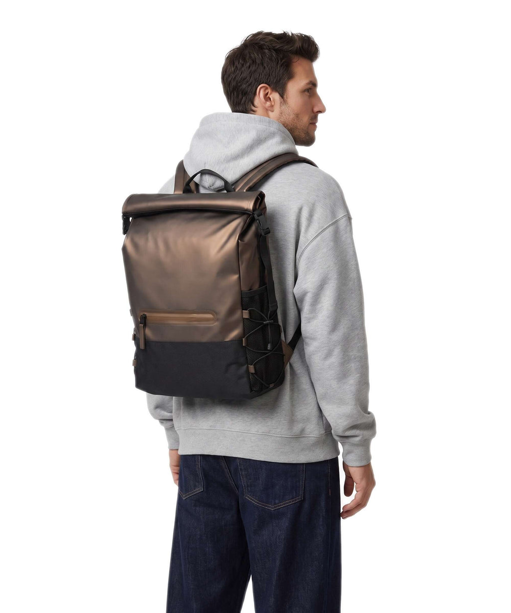 Rains Trail Mountaineer Rolltop backpack blue dusk