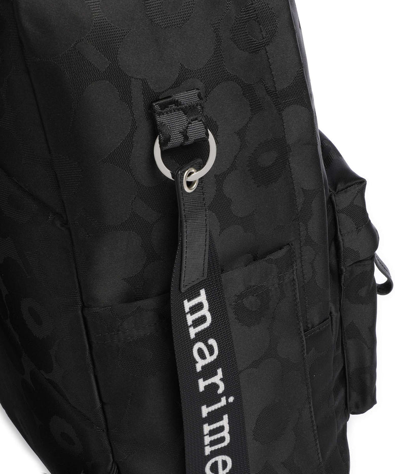 Marimekko Zip Top Unikko Backpack black