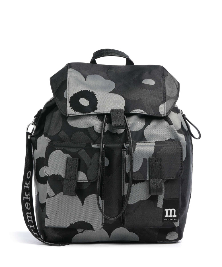 Marimekko Everything Unikko L Backpack grey/dark grey/black