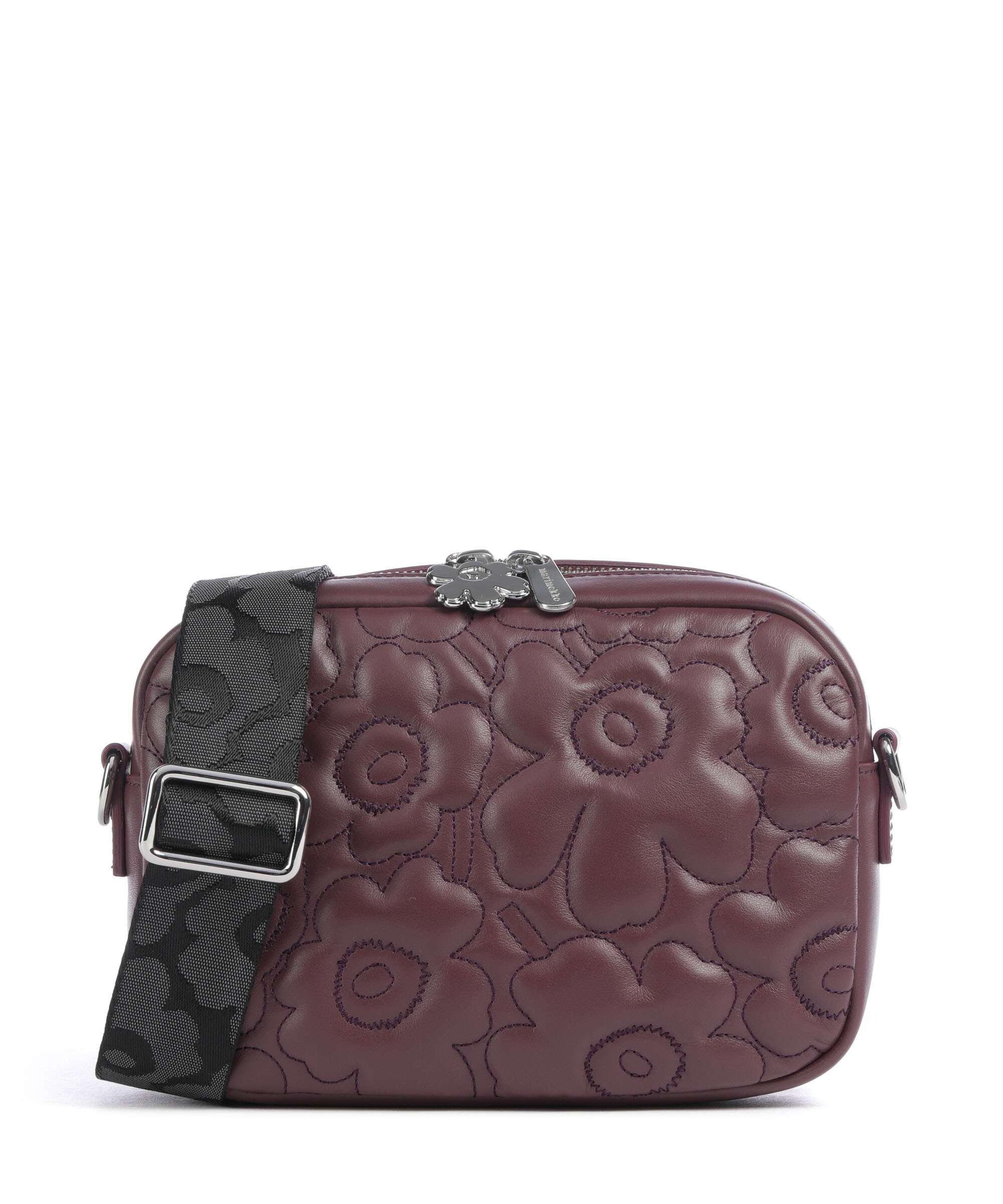 Marimekko Gratha Soft Unikko Crossbody bag wine red