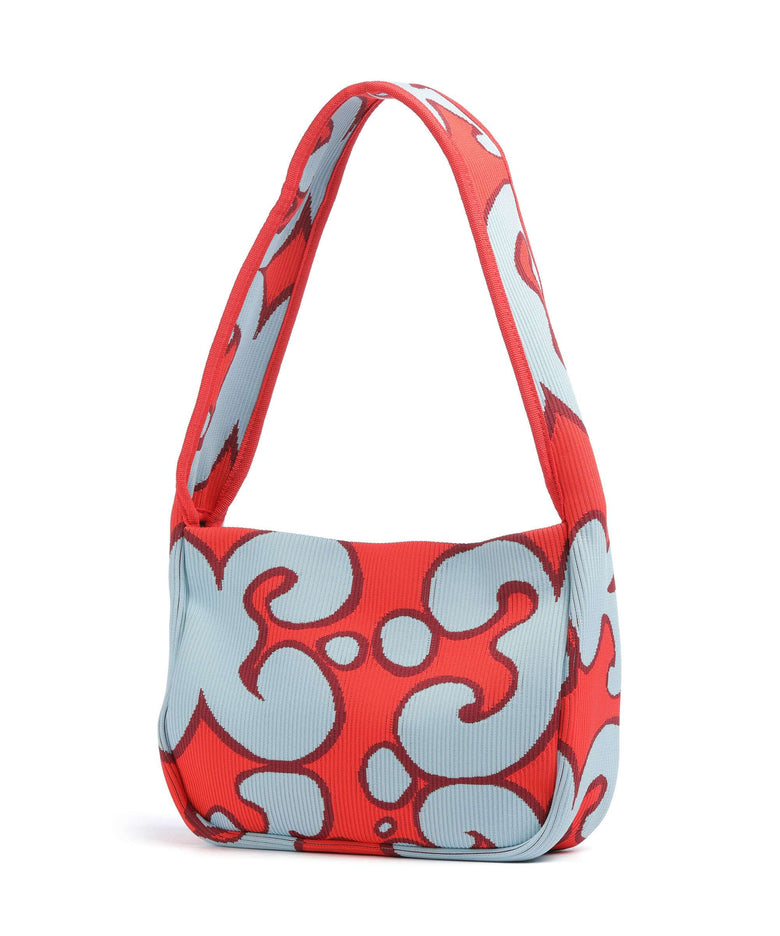 Marimekko Knitted Keidas Shoulder bag light blue/red