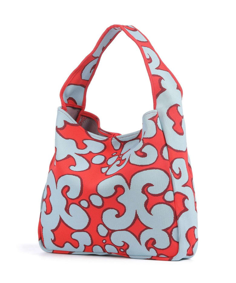 Marimekko Knitted Keidas Hobo bag light blue/red