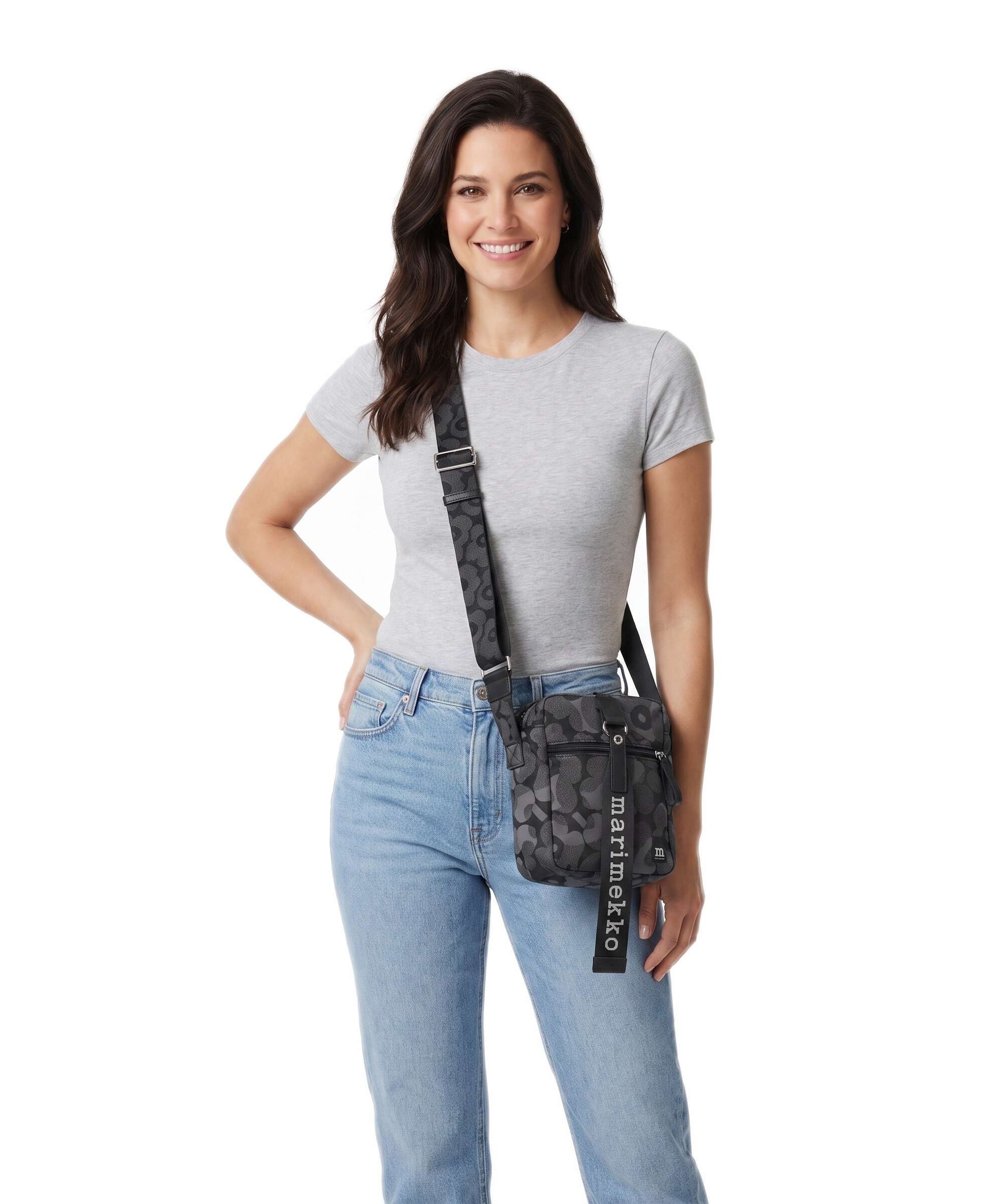 Marimekko Wear All Day Unikko Crossbody bag grey/dark grey