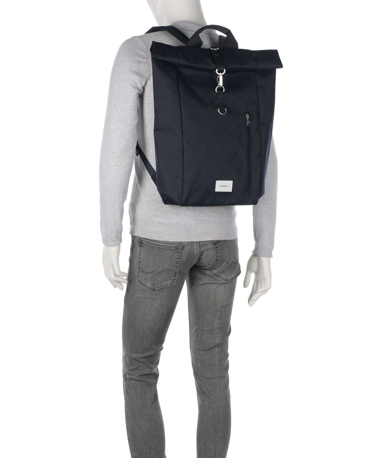 Sandqvist Ground L Rolltop backpack navy