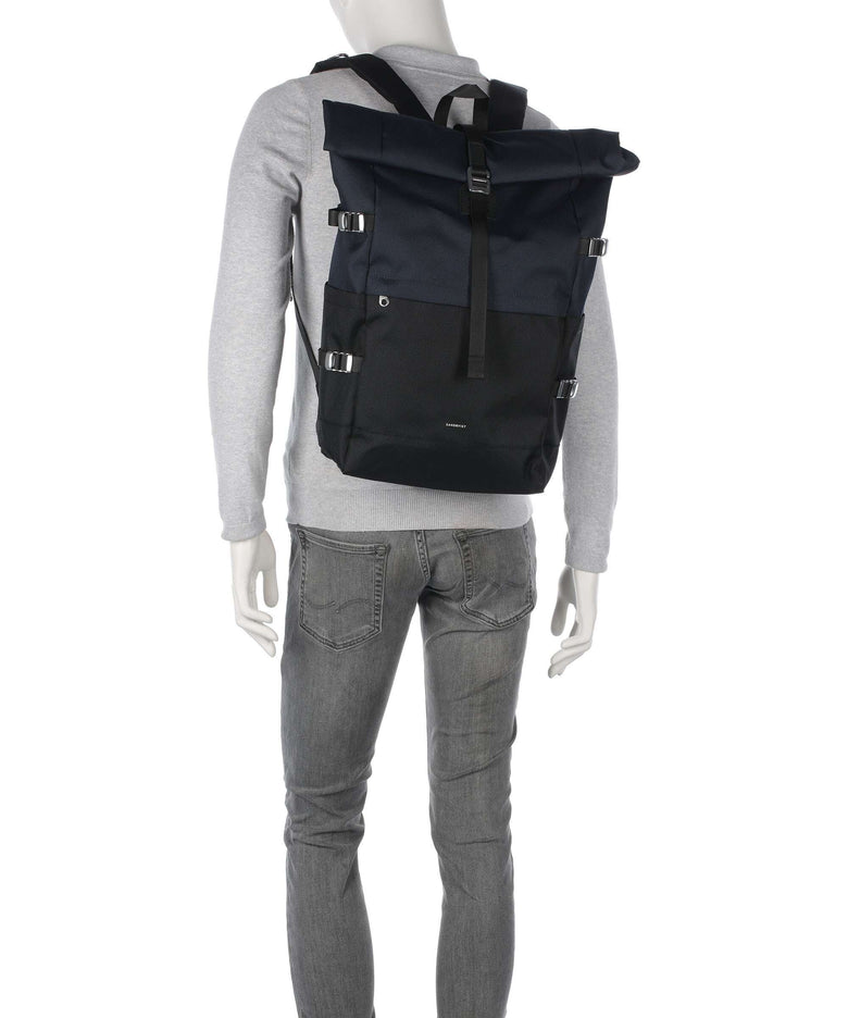 Sandqvist Icon L Rolltop backpack multicolour/black/navy