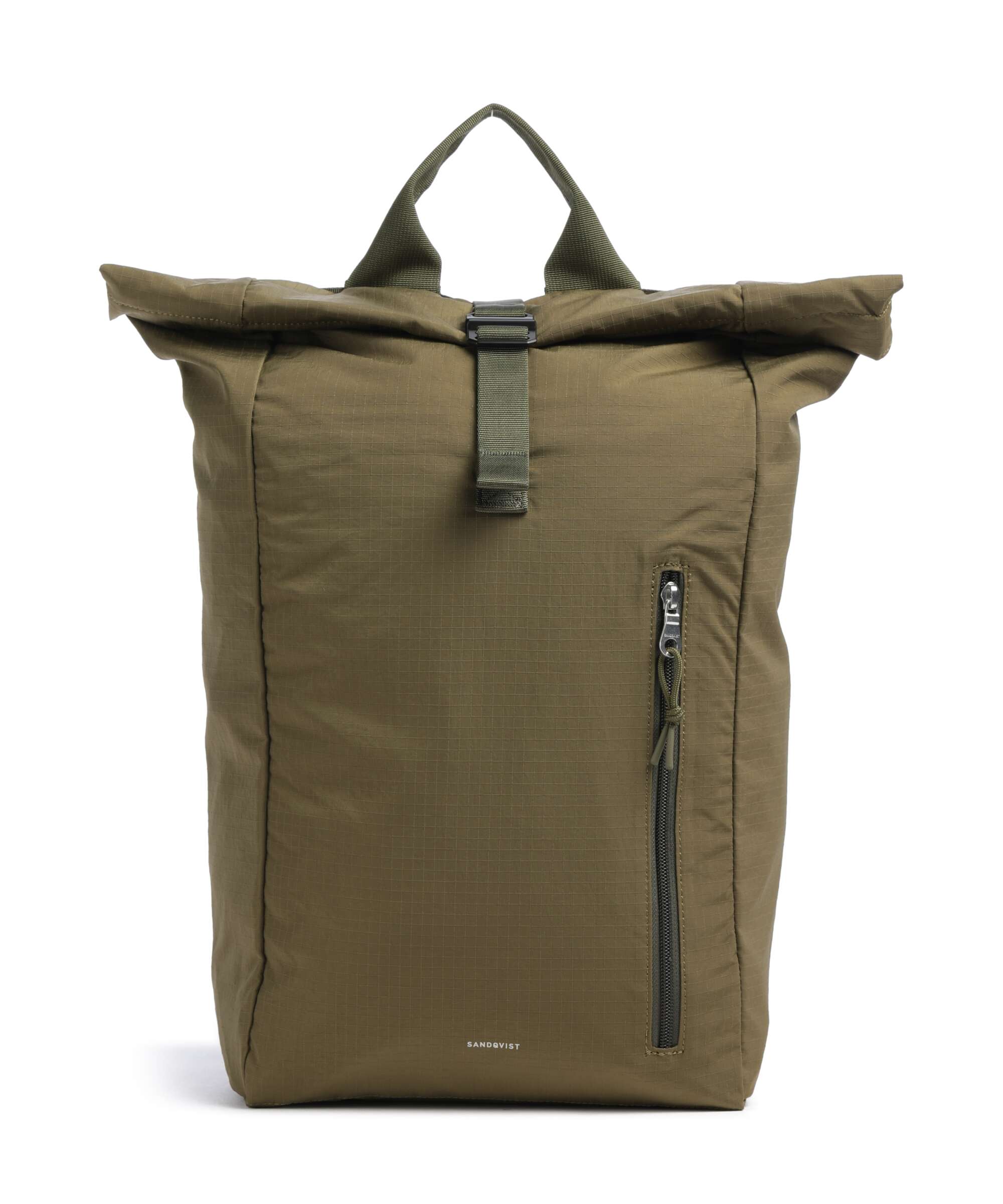 Sandqvist Grid Rolltop backpack olive
