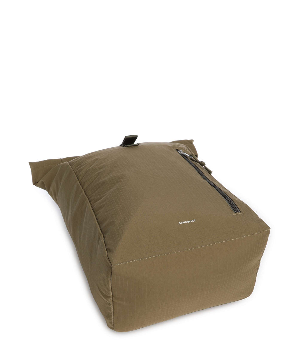 Sandqvist Grid Rolltop backpack olive