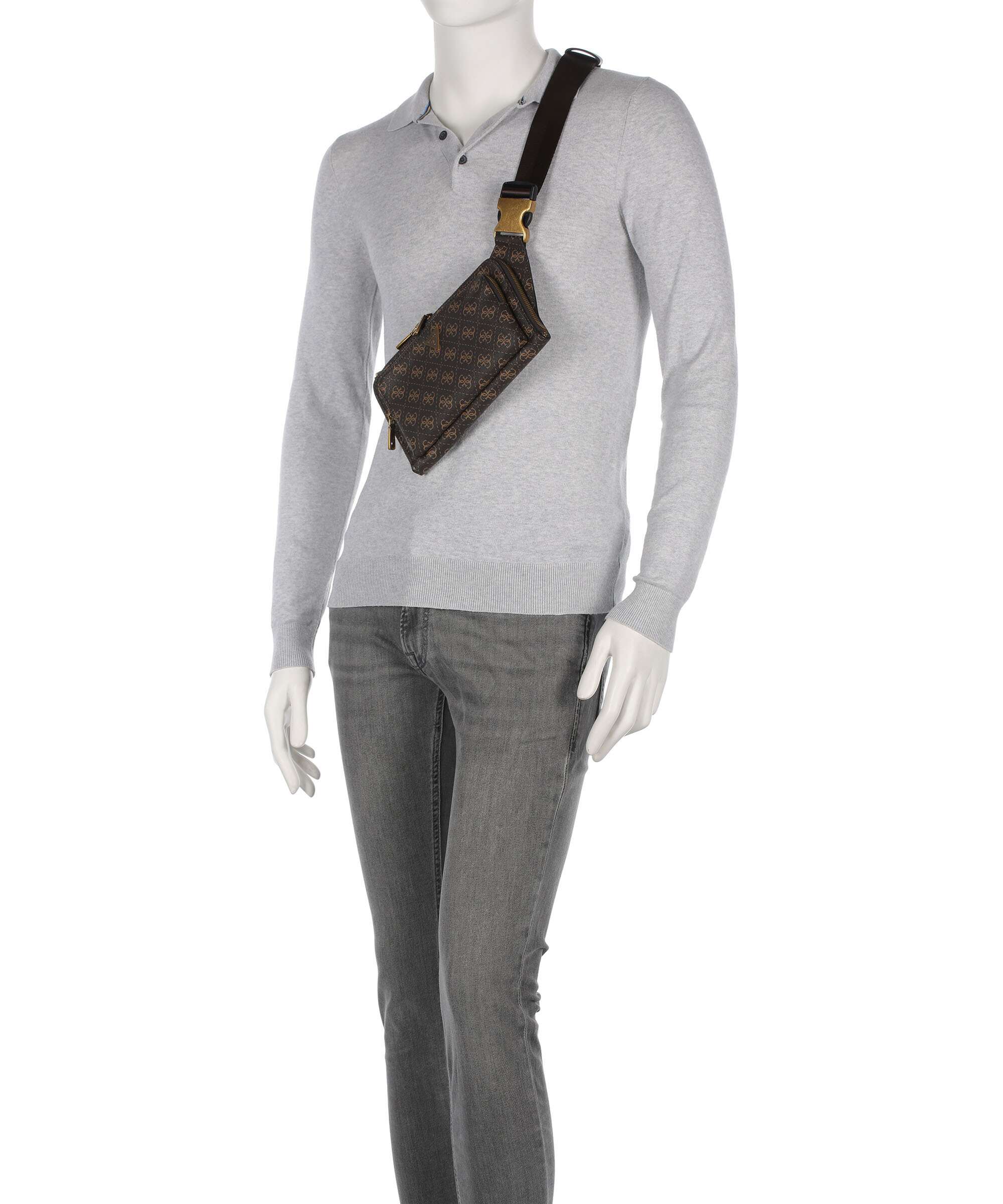 Guess Milano 4G Eco Belt bag brown/ochre