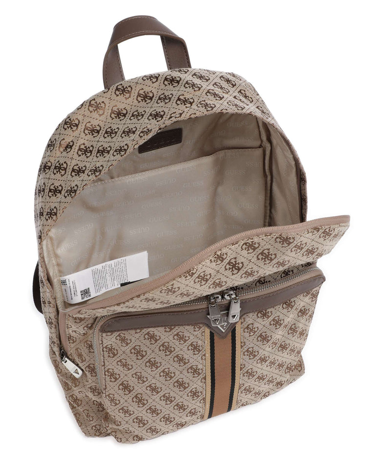 Guess Milano 4G Jacquard Stripe Backpack beige/brown