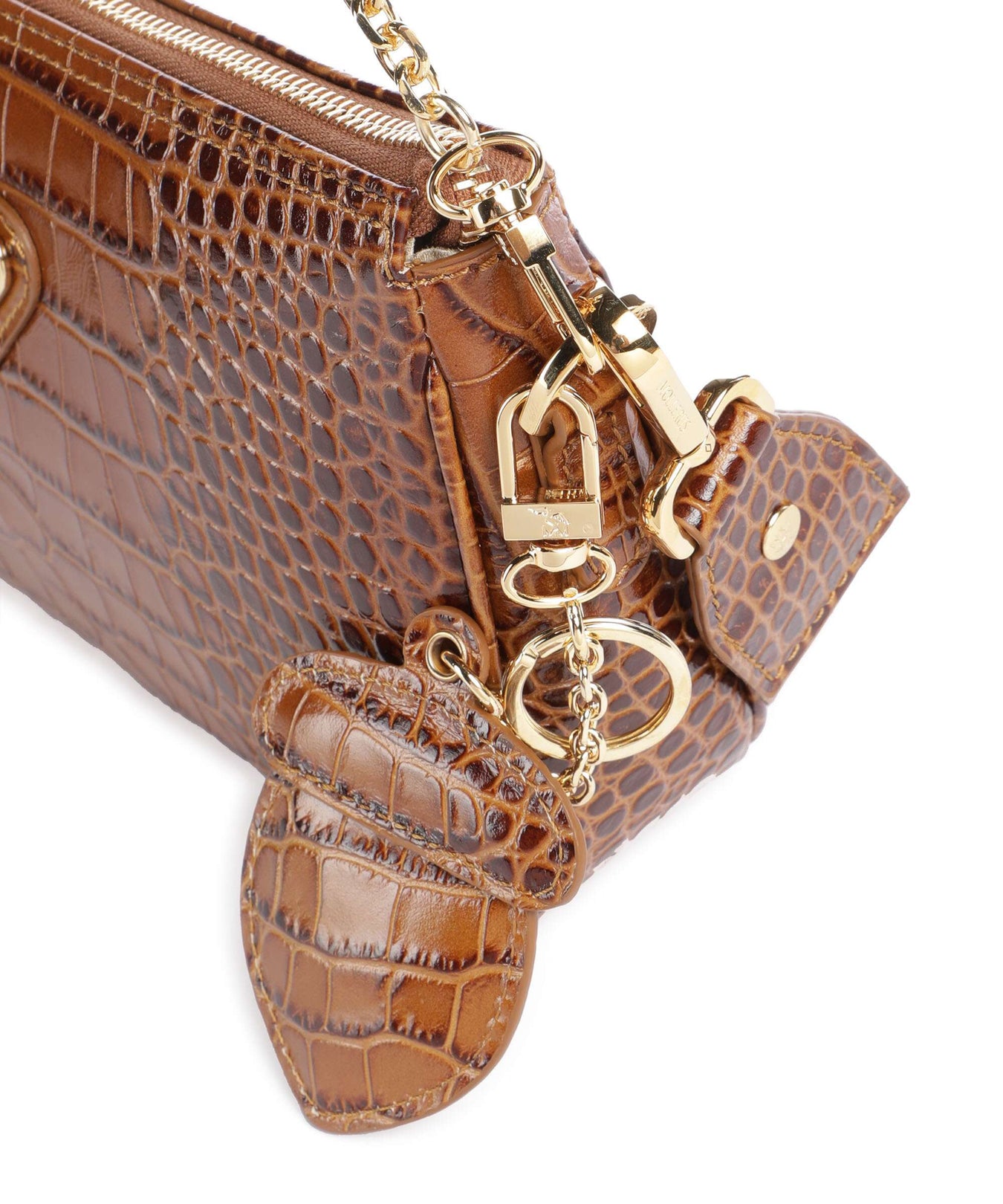 Maison Mollerus Croco Zell Shoulder bag honey braun