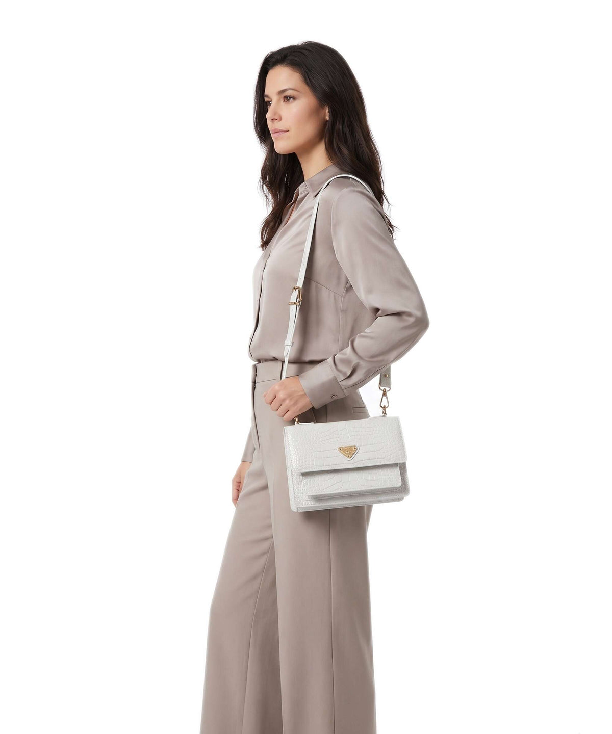 Maison Mollerus Ursy Shoulder bag snow weiss