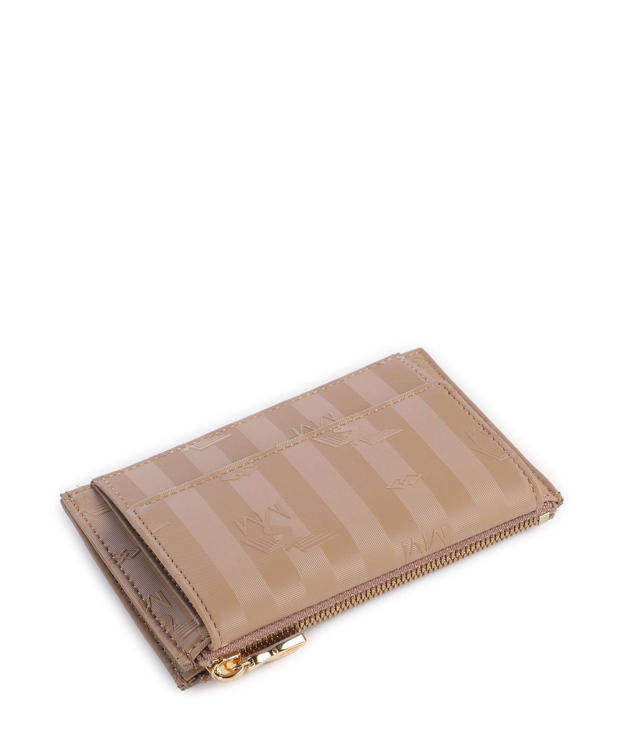 Maison Mollerus Canvas Buin Credit card holder cappuccino beige