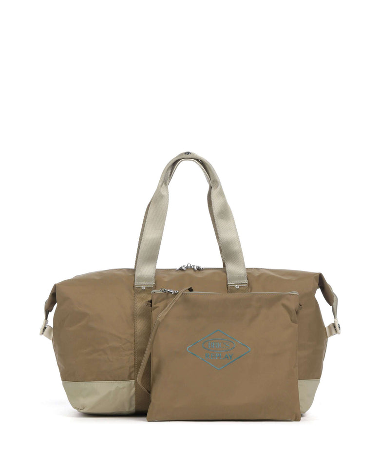 Brics Replay Sand Woo Weekend bag sand wood