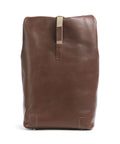 Brooks England Pickwick Leather Large Rolltop backpack dark tan