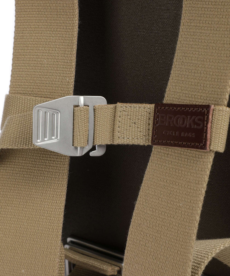 Brooks England Pickwick Patchwork Large Rolltop backpack moss