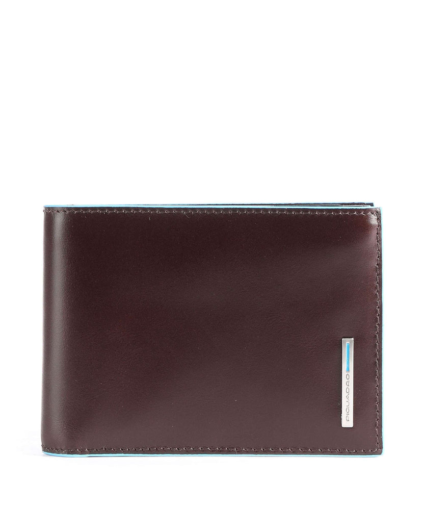 Piquadro Blue Square RFID Wallet mahogany