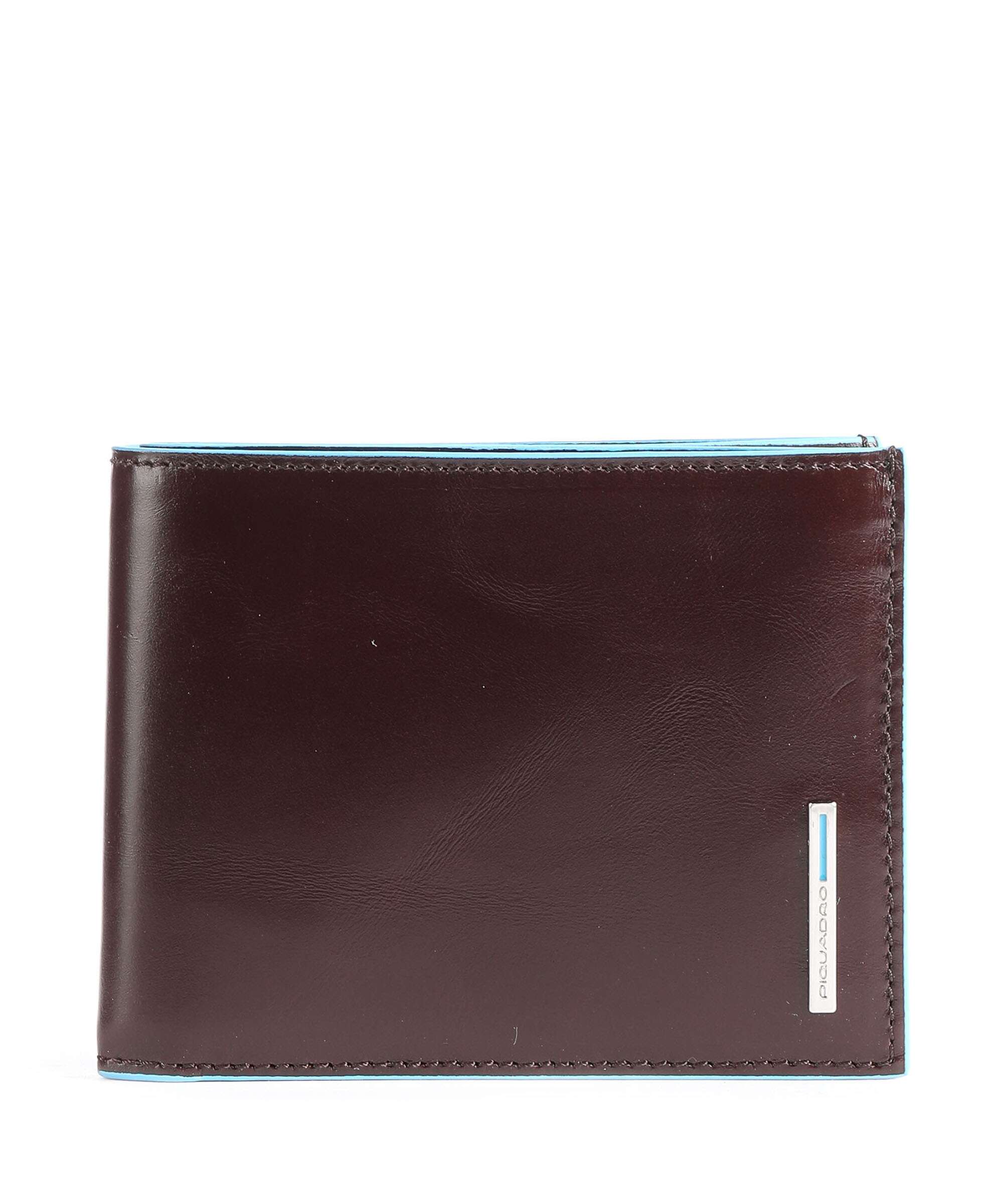 Piquadro Blue Square Wallet mahogany