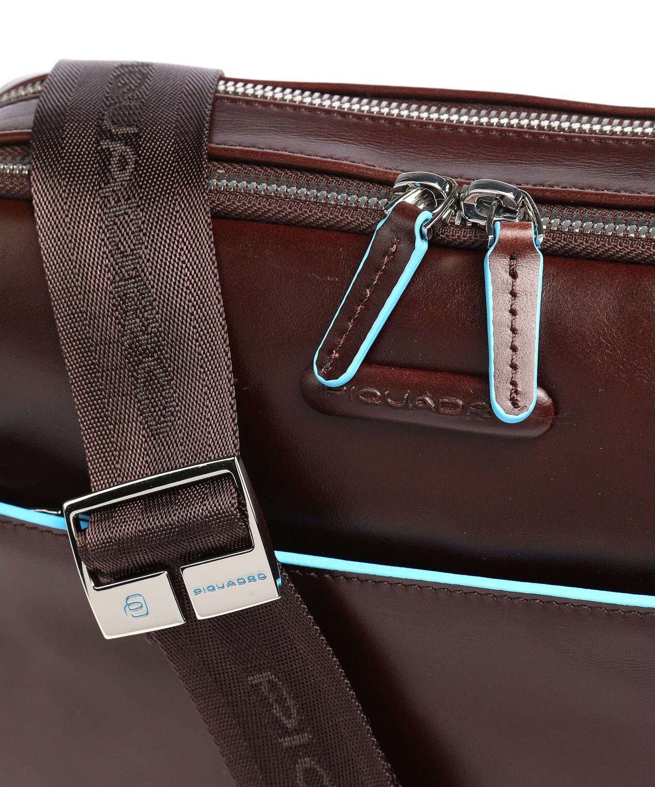 Piquadro Blue Square Briefcase mahogany