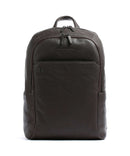 Piquadro Black Square Laptop backpack dark brown