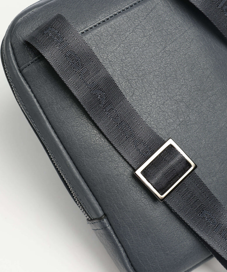 Piquadro Black Square Crossbody bag blue ocean