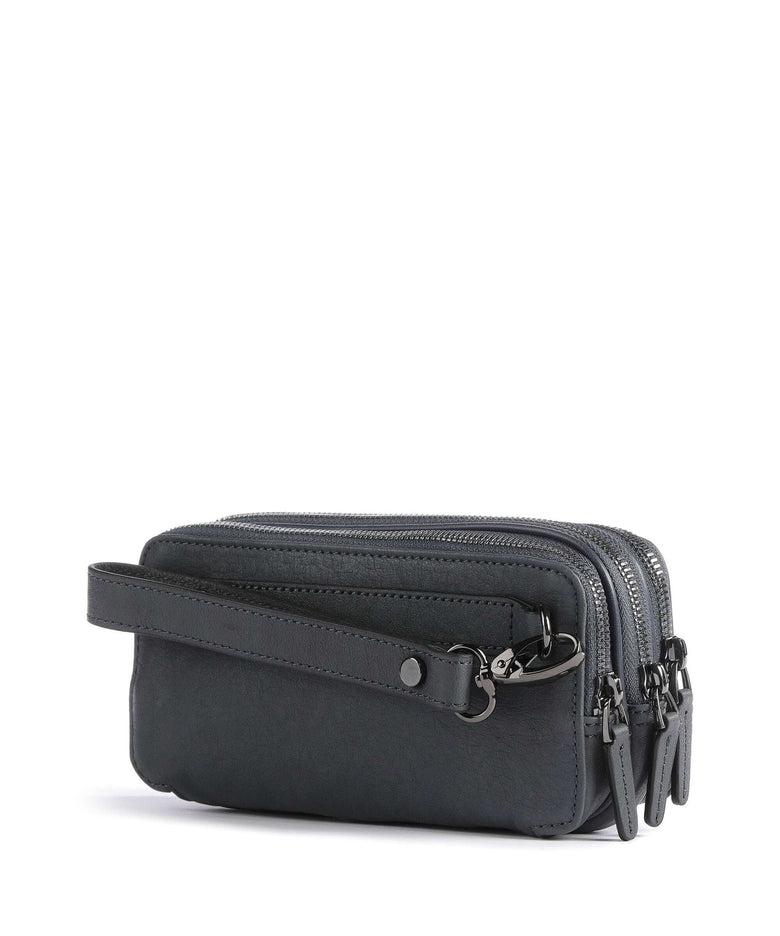 Piquadro Black Square Wristlet blue ocean