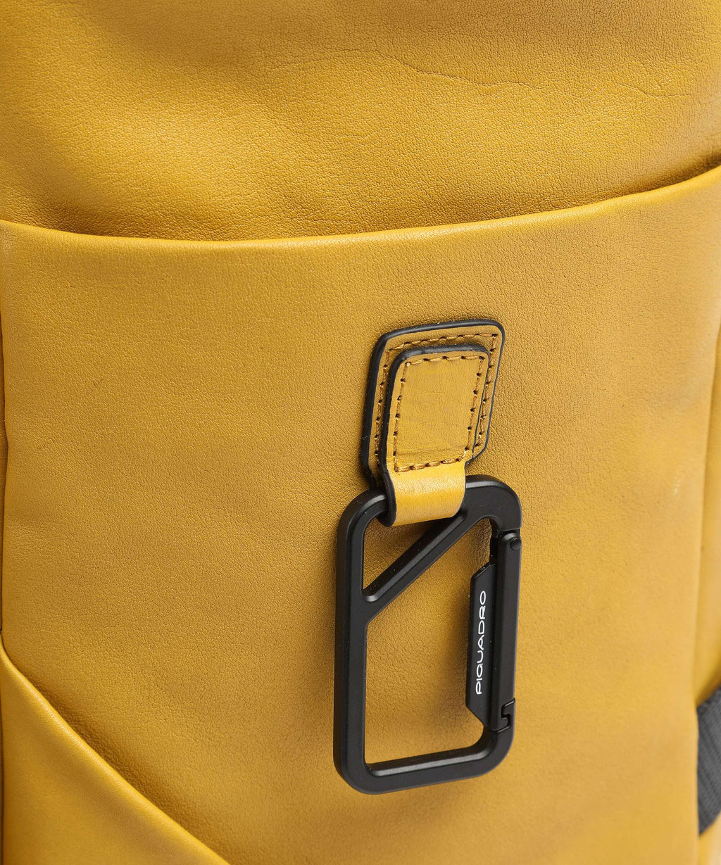 Piquadro Harper RFID Rolltop backpack yellow