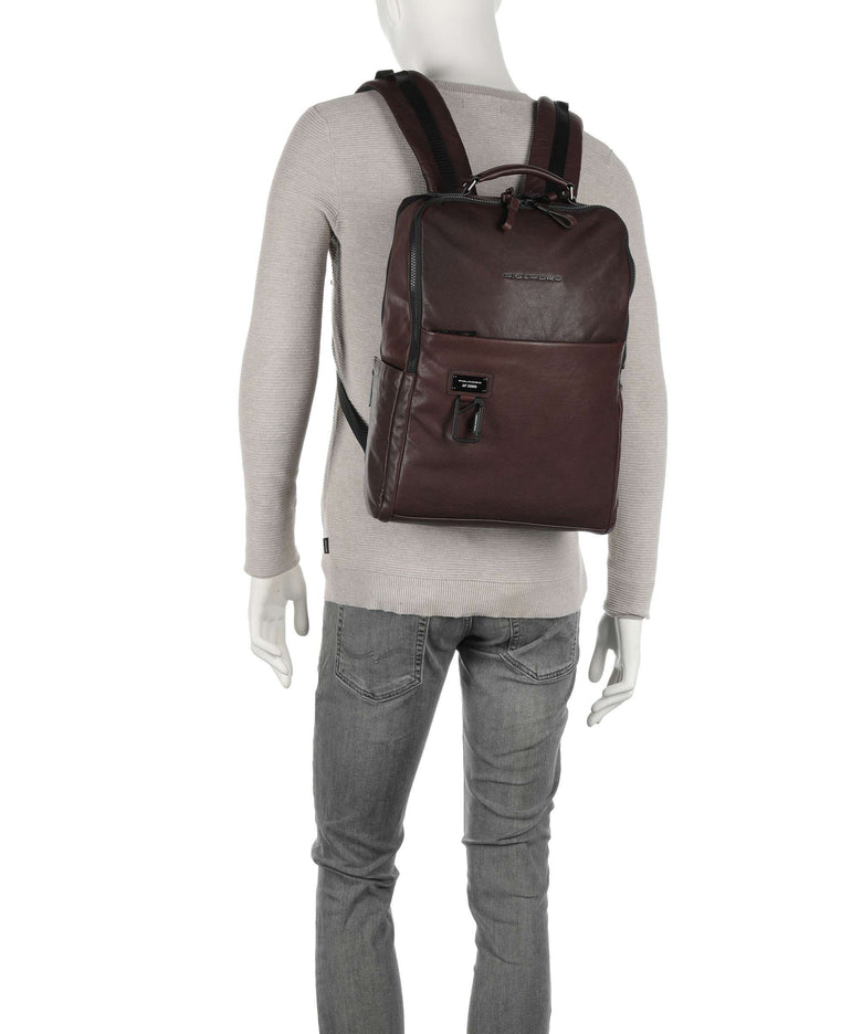 Piquadro Harper Laptop backpack testa di moro