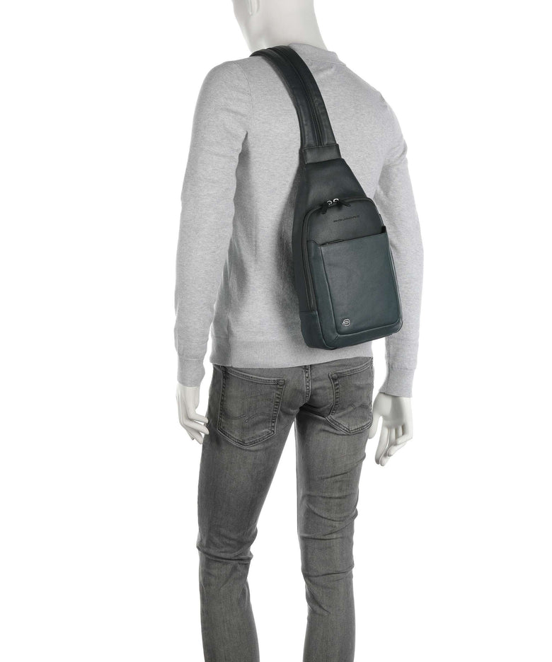 Piquadro Black Square Sling bag verde bosco/verde oliva
