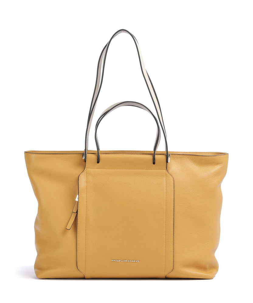 Piquadro Circle Tote bag yellow/beige