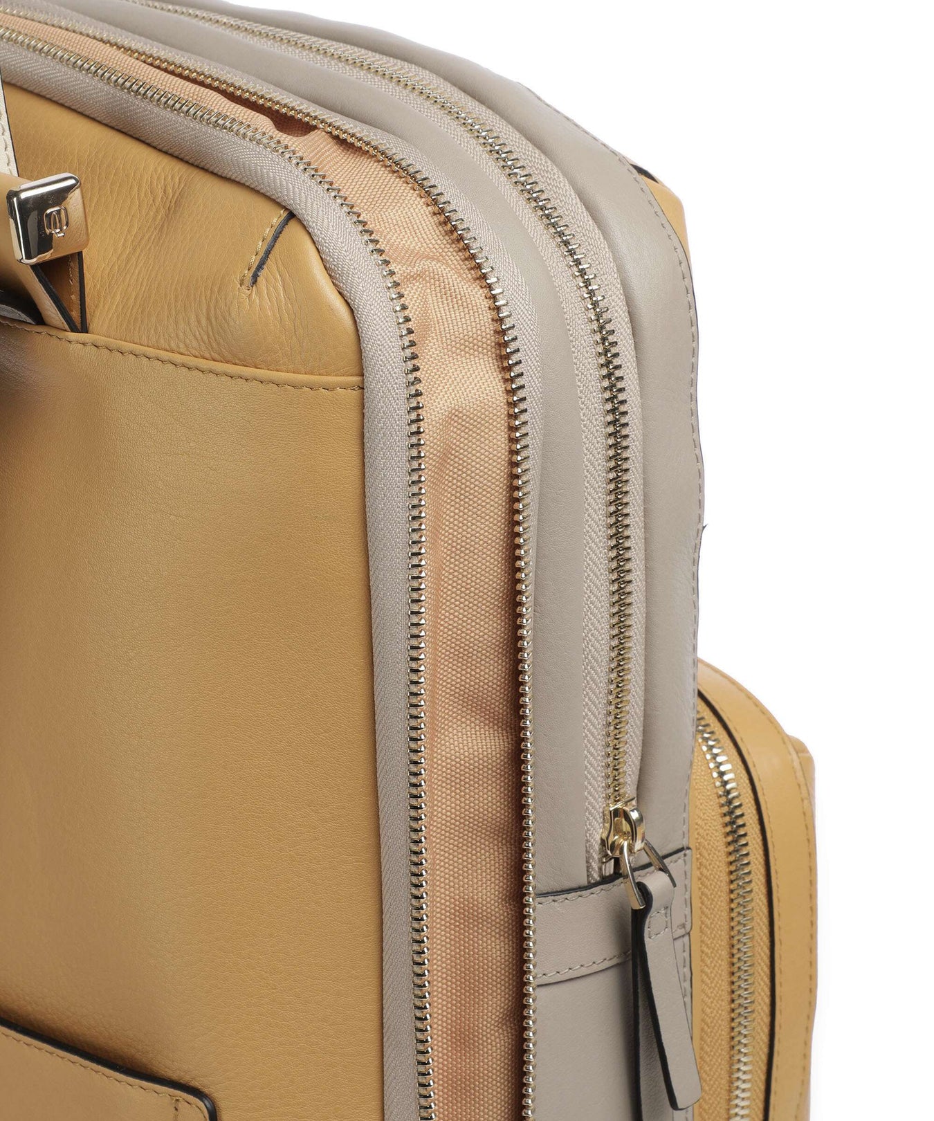 Piquadro Circle Laptop backpack yellow/beige
