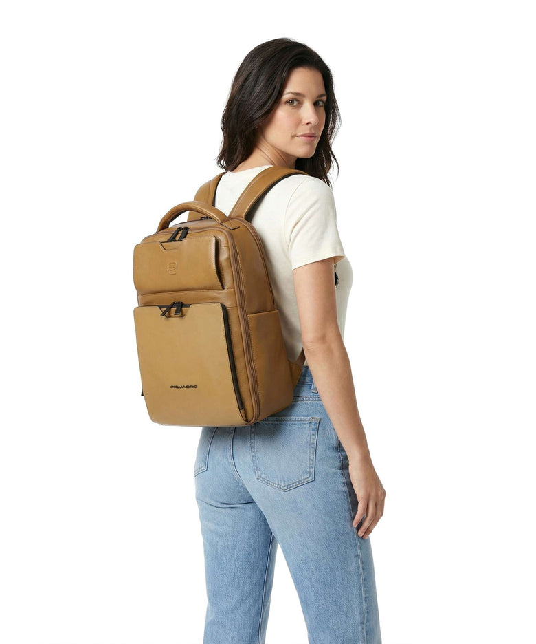 Piquadro Ael Laptop backpack yellow