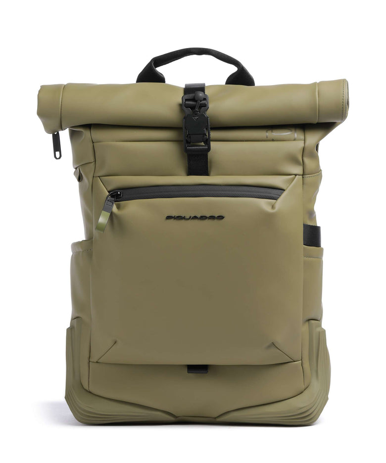 Piquadro Corner Special Rolltop backpack light green