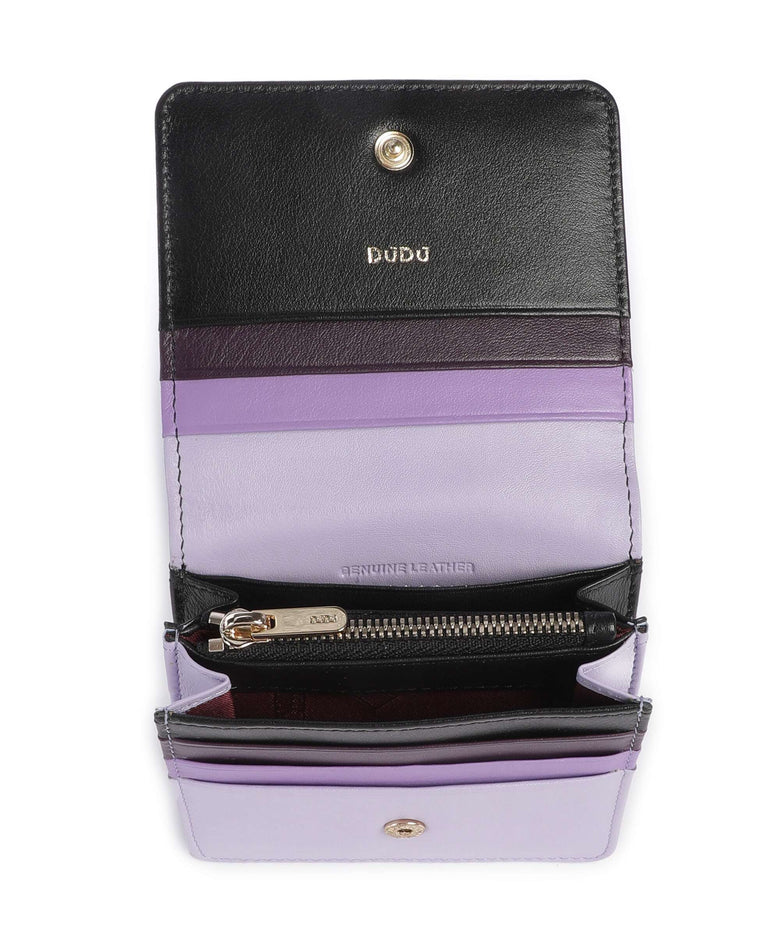 DuDu Bags Flores RFID Wallet black lavender