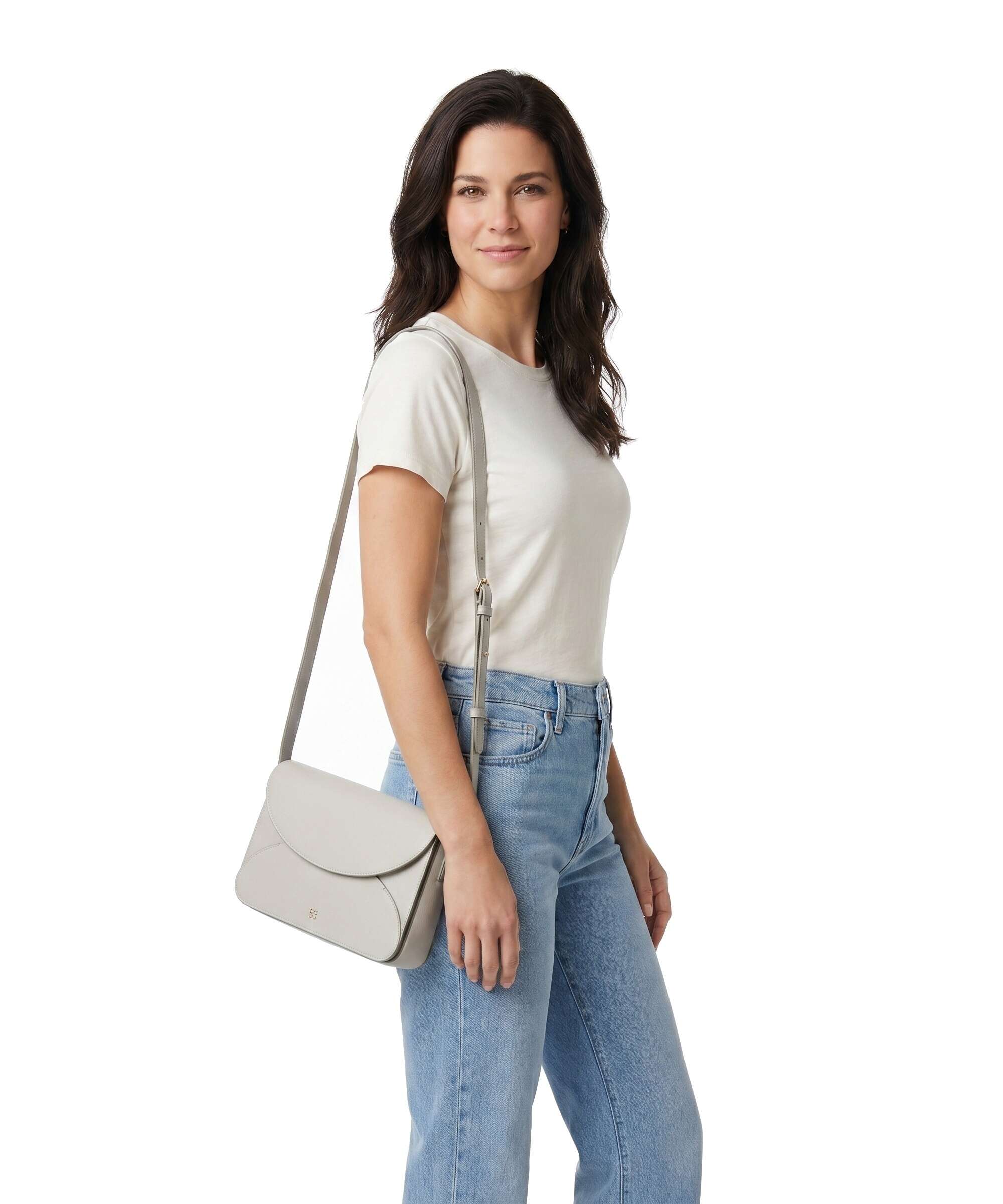 DuDu Bags Colorful Agnese Crossbody bag pearl grey
