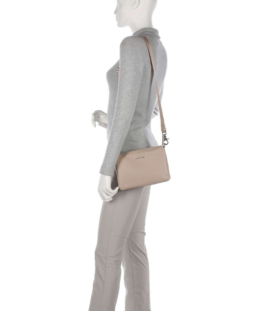 Mandarina Duck Mellow Leather Crossbody bag warm taupe