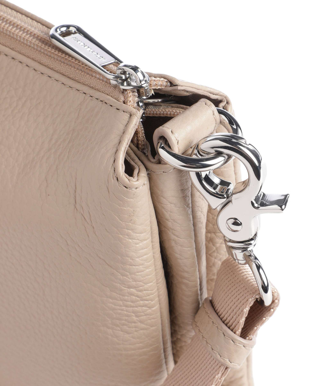 Mandarina Duck Mellow Leather Crossbody bag warm taupe