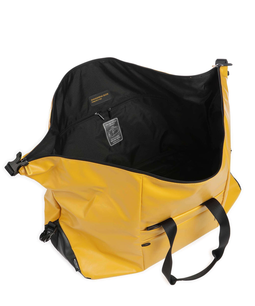 Mandarina Duck Coated Weekend bag duck yellow
