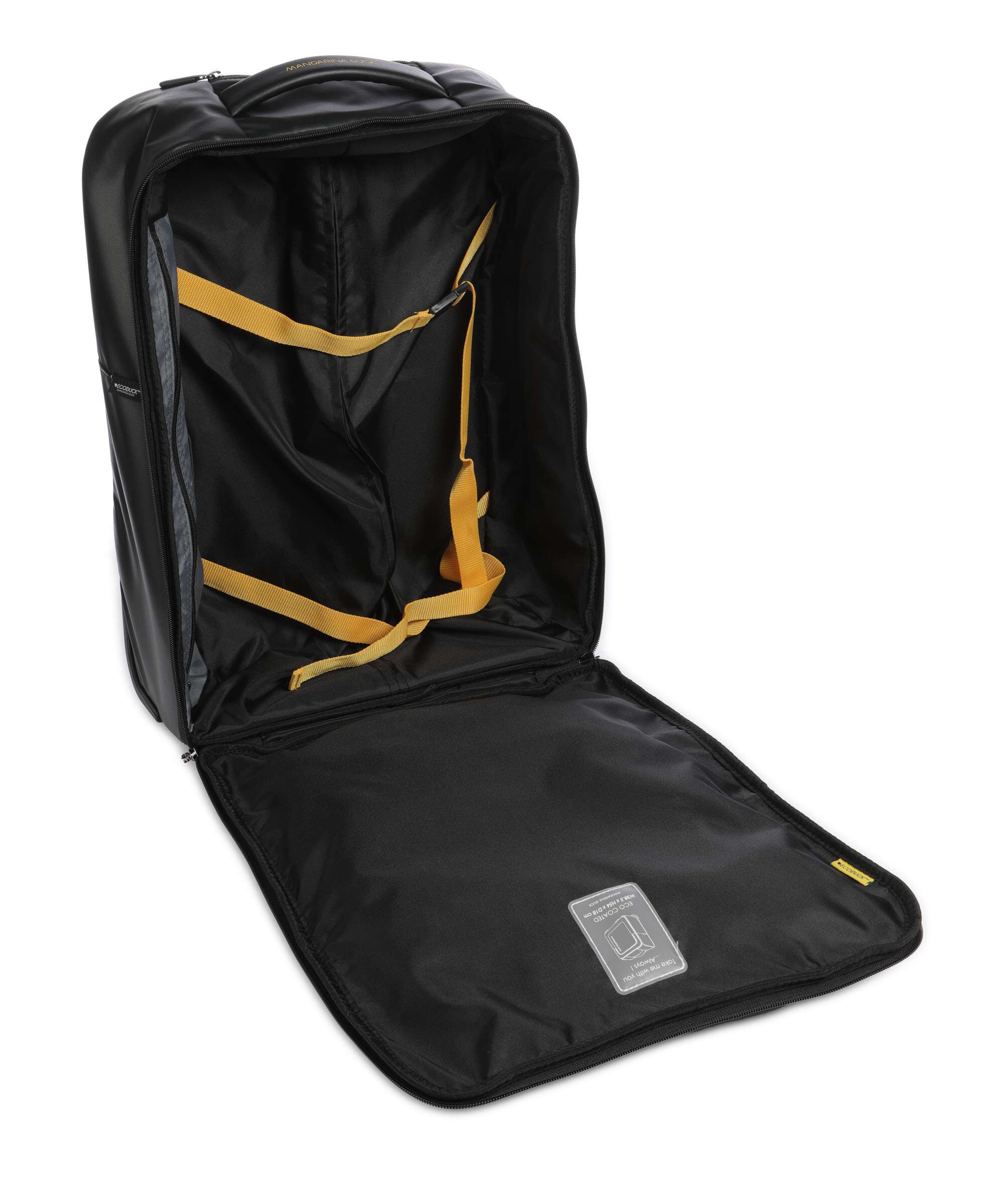 Mandarina Duck Eco Coated Backpack with wheels black