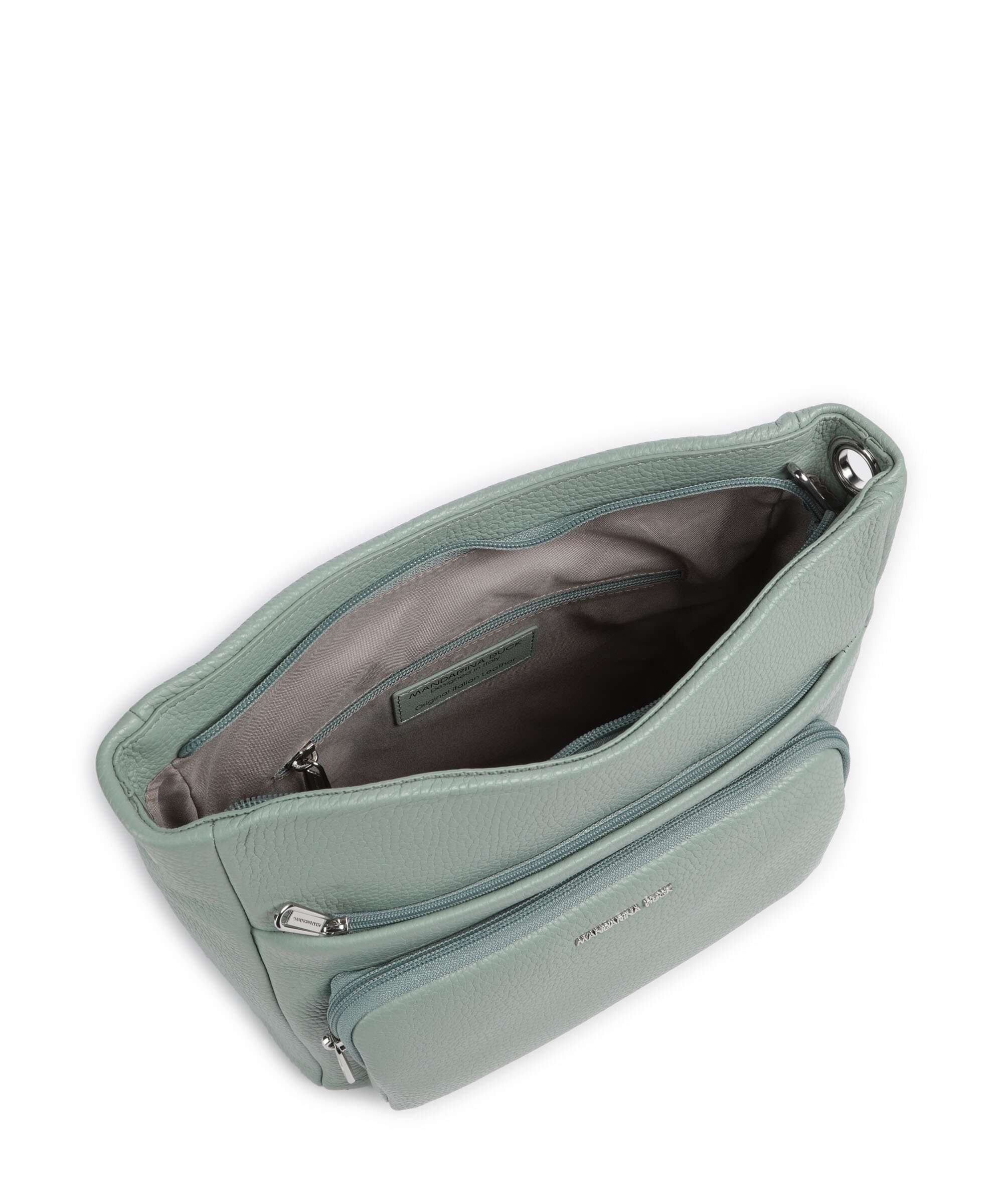 Mandarina Duck Mellow Leather Crossbody bag iceberg green