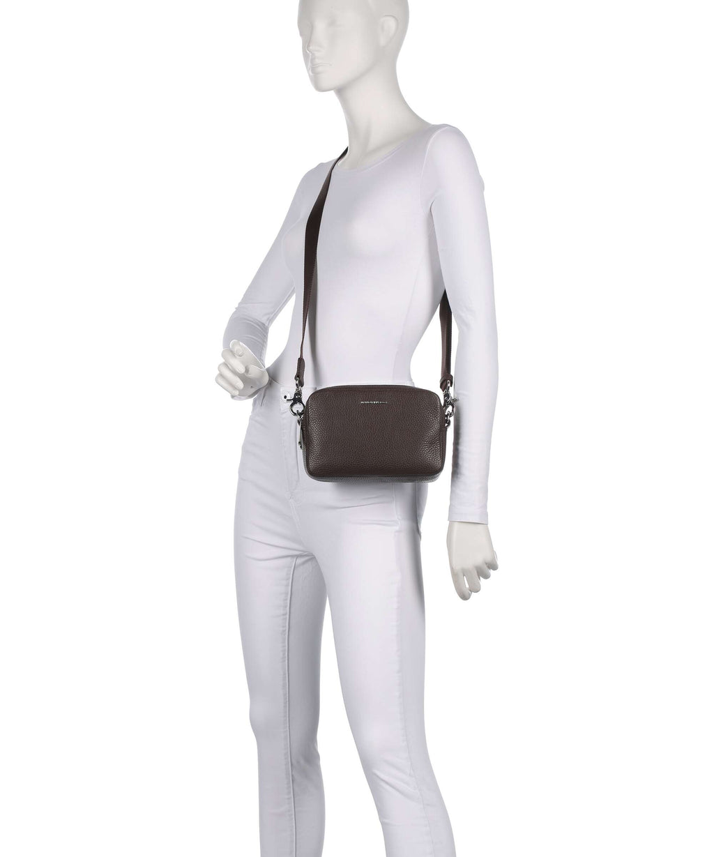Mandarina Duck Mellow Leather Crossbody bag espresso