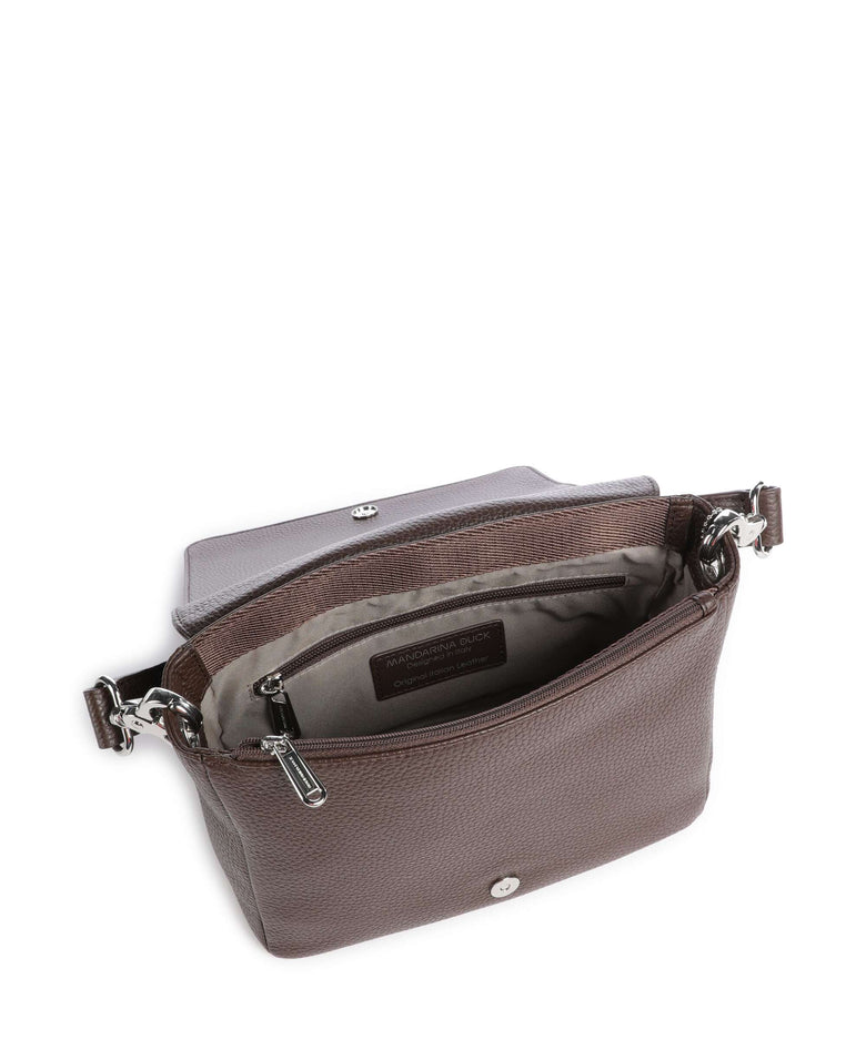 Mandarina Duck Mellow Leather Crossbody bag espresso