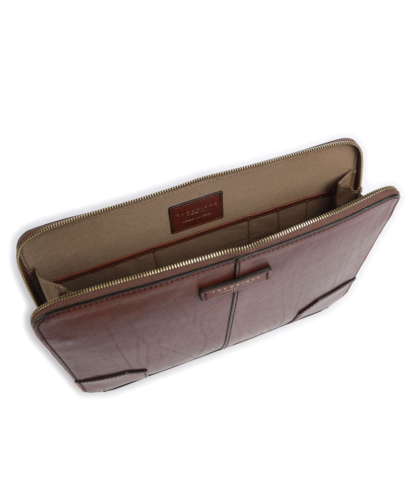 The Bridge Vespucci Laptop case marrone