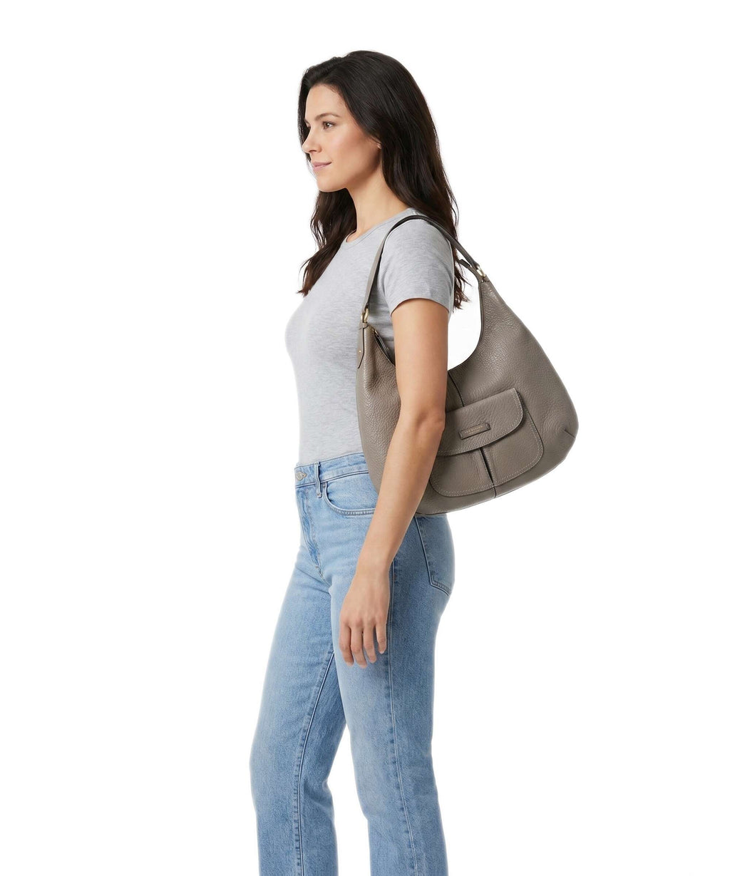 The Bridge Martina Hobo bag greige