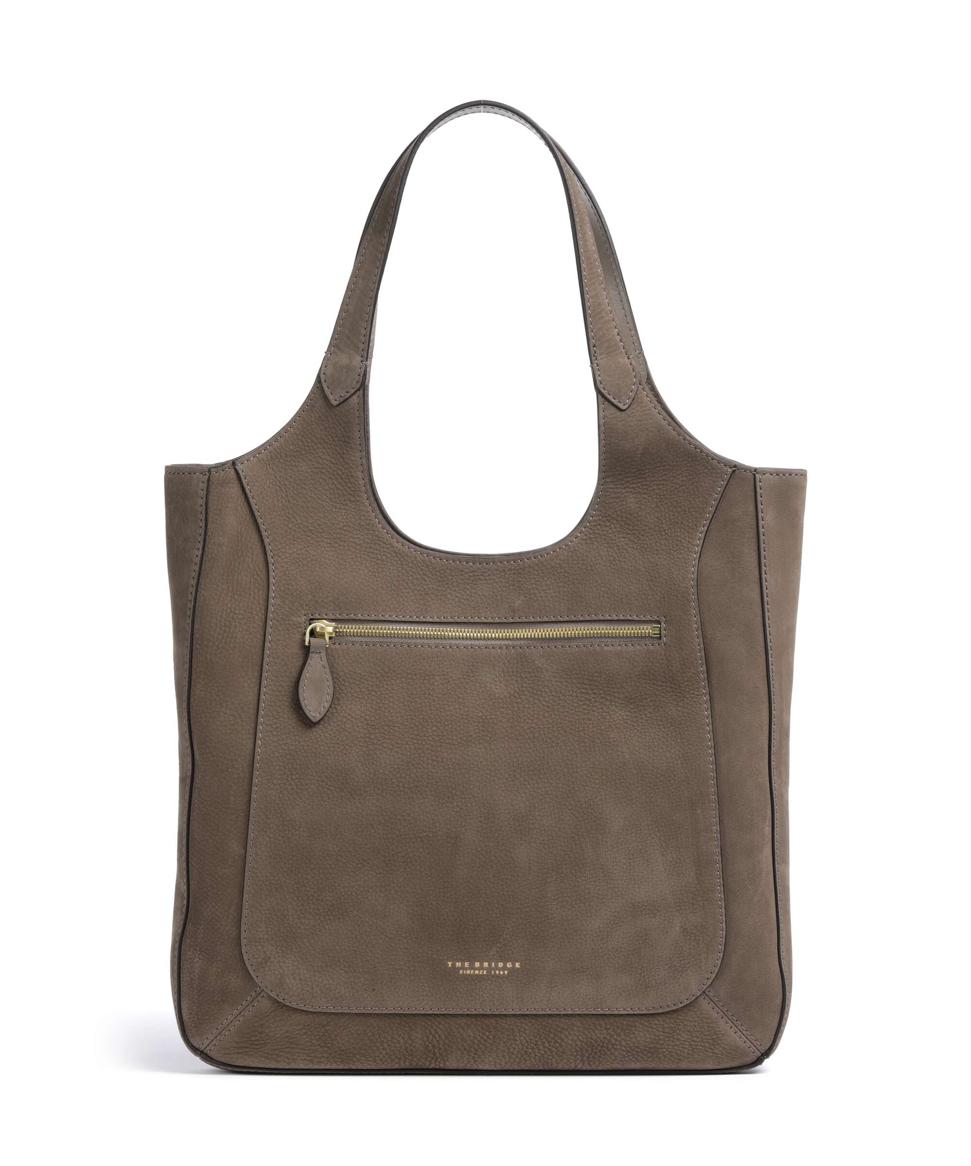 The Bridge Luce Soft Hobo bag greige