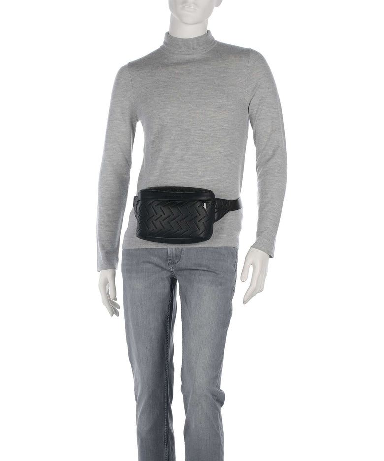 Armani Exchange Ginevra Embossed Fanny pack black
